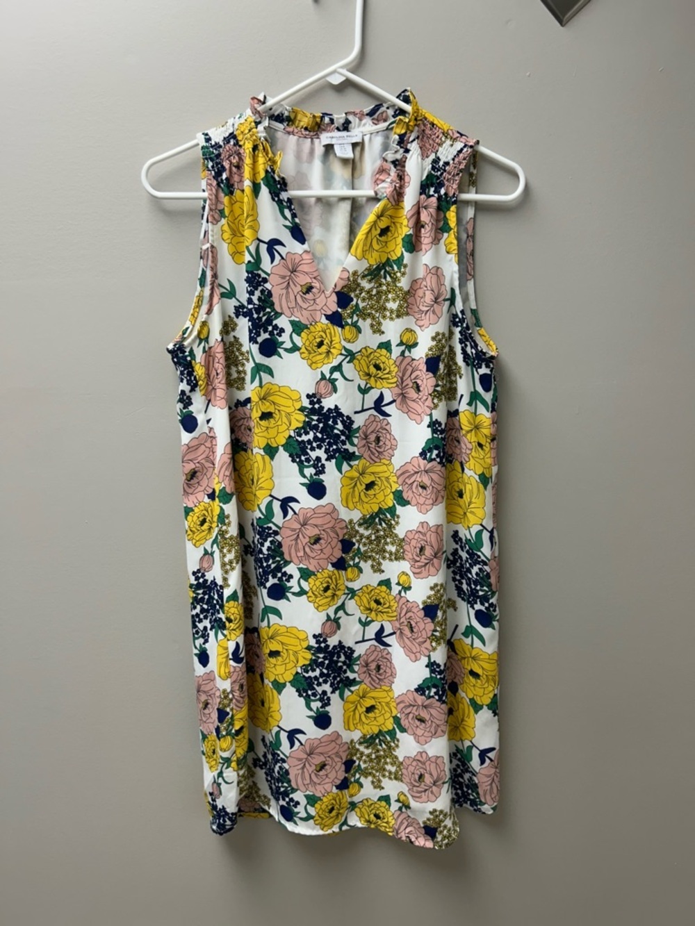 Carolina Belle Montreal Women’s V Neck Floral Midi Dress‎